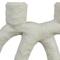 Hello Honey® 12" Ivory Modern Sculptural Double Taper Candle Holder